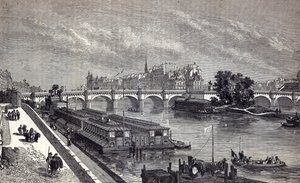 モダンパリ：ポンヌフ橋、1845年 作： English School